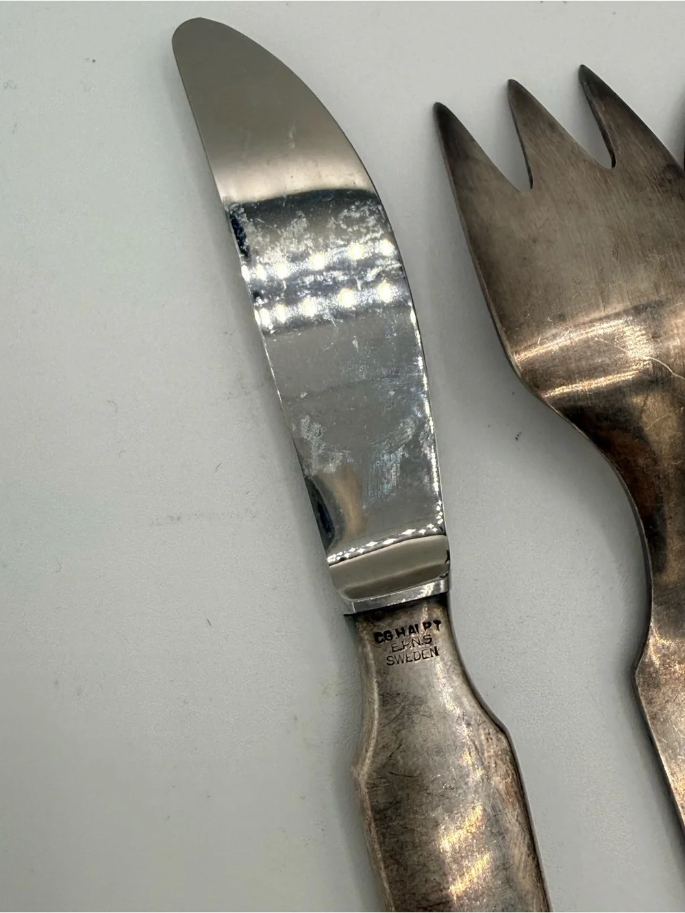 Vintage Hardanger Konge-Tinn Pewter Children's Flatware Set - 3-Piece Norwegian